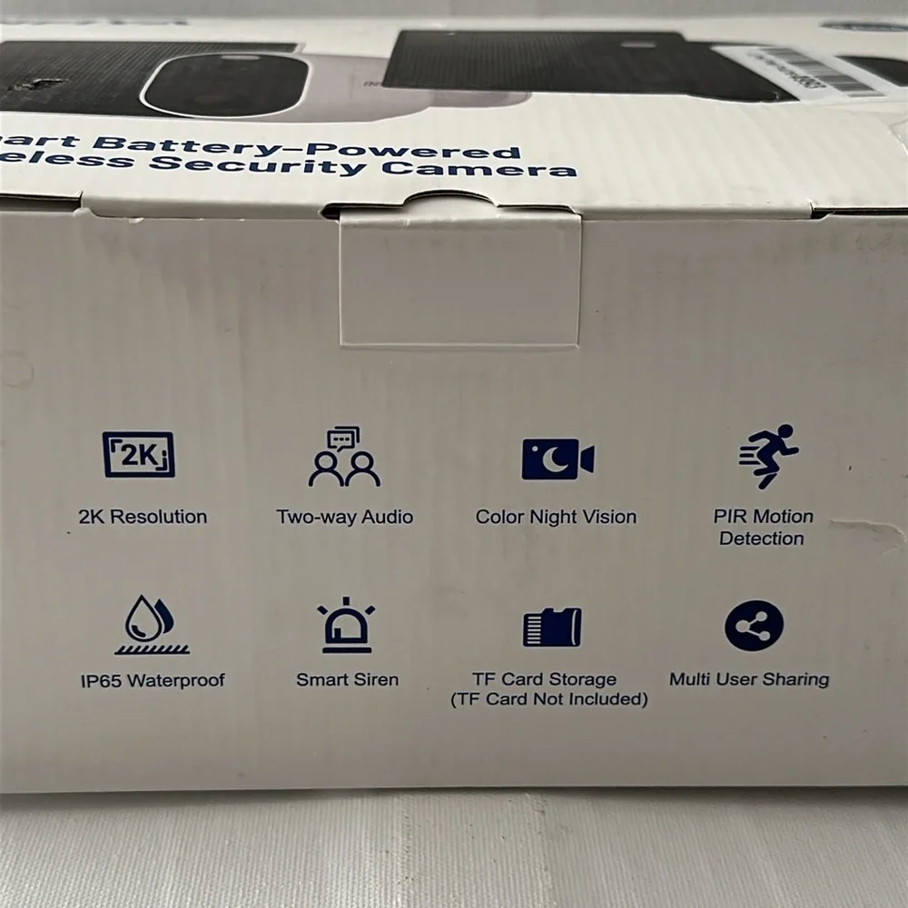 New in Box INFIYA (4) Pack Smart Battery-Powered Wireless Security Cameras.